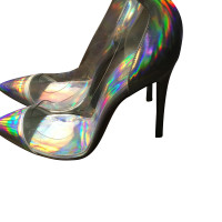 Gianvito Rossi Wedges Patent leather in Silvery