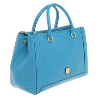 Mcm Handbag Leather in Turquoise