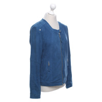 Bogner Giacca/Cappotto in Pelle scamosciata in Blu