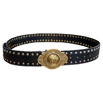 Gianni Versace Belt Leather in Black