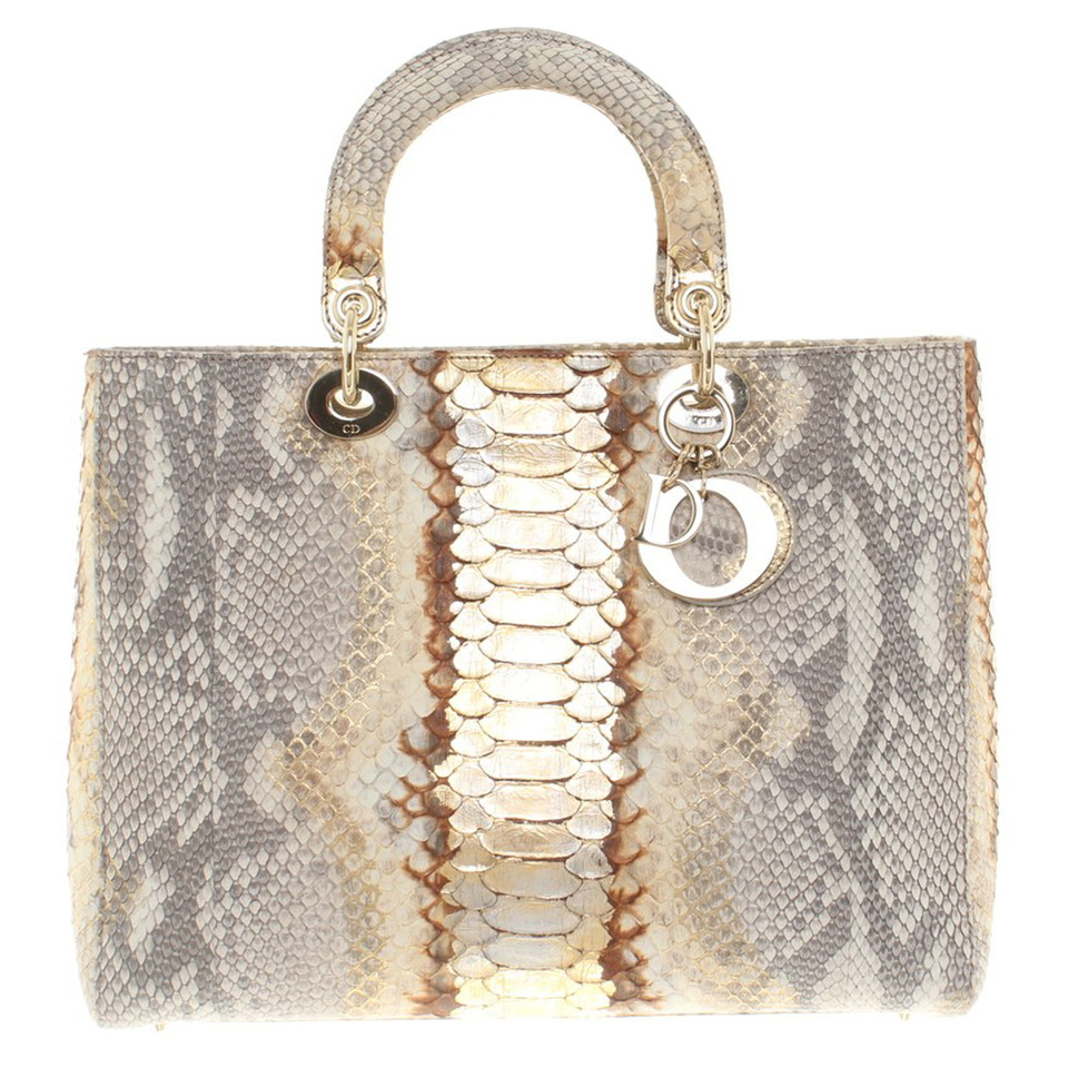 Christian Dior "Large Lady Dior" made of python leather