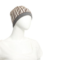 Fendi Knit hat with logo pattern