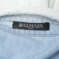 Balmain Jeansbluse im Used-Look