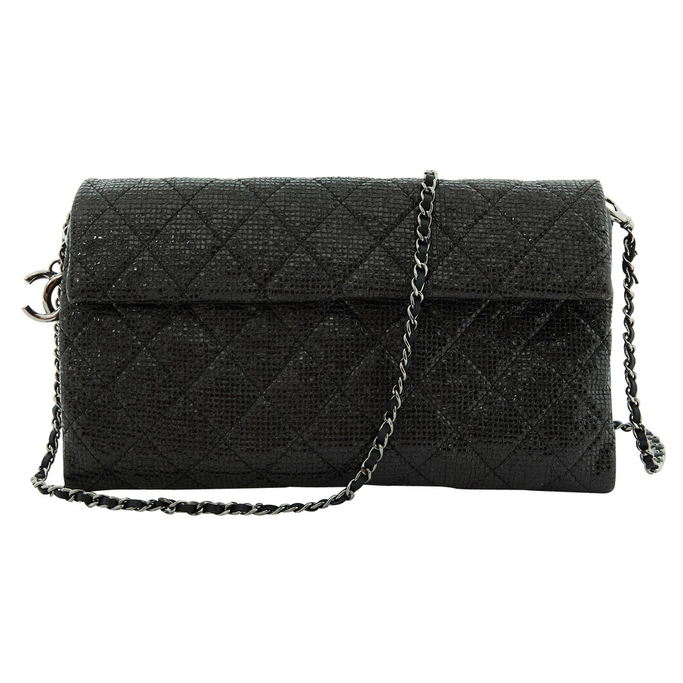 Chanel Wallet on Chain aus Canvas in Schwarz