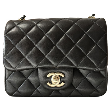 Chanel Timeless Mini Square Leather in Black