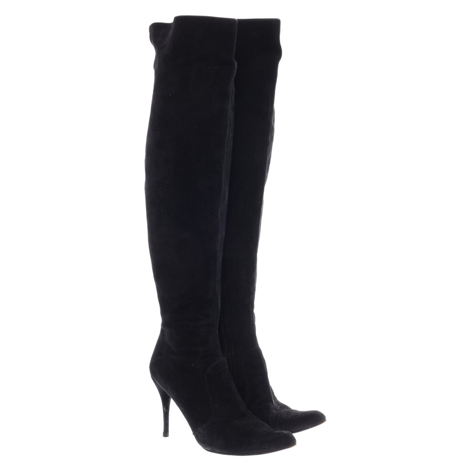 Costume National Stiefel aus Leder in Schwarz