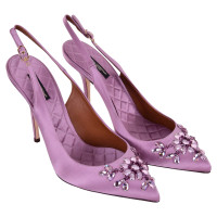 Dolce & Gabbana Pumps/Peeptoes aus Seide in Rosa / Pink