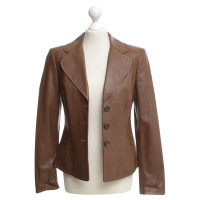 Escada Leather blazer in brown