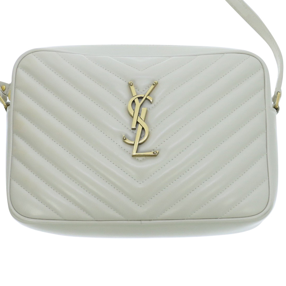 Yves Saint Laurent Borsa a tracolla in Pelle in Beige