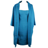 Versace Robe et manteau en turquoise