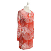 Diane Von Furstenberg Silk dress in red / white