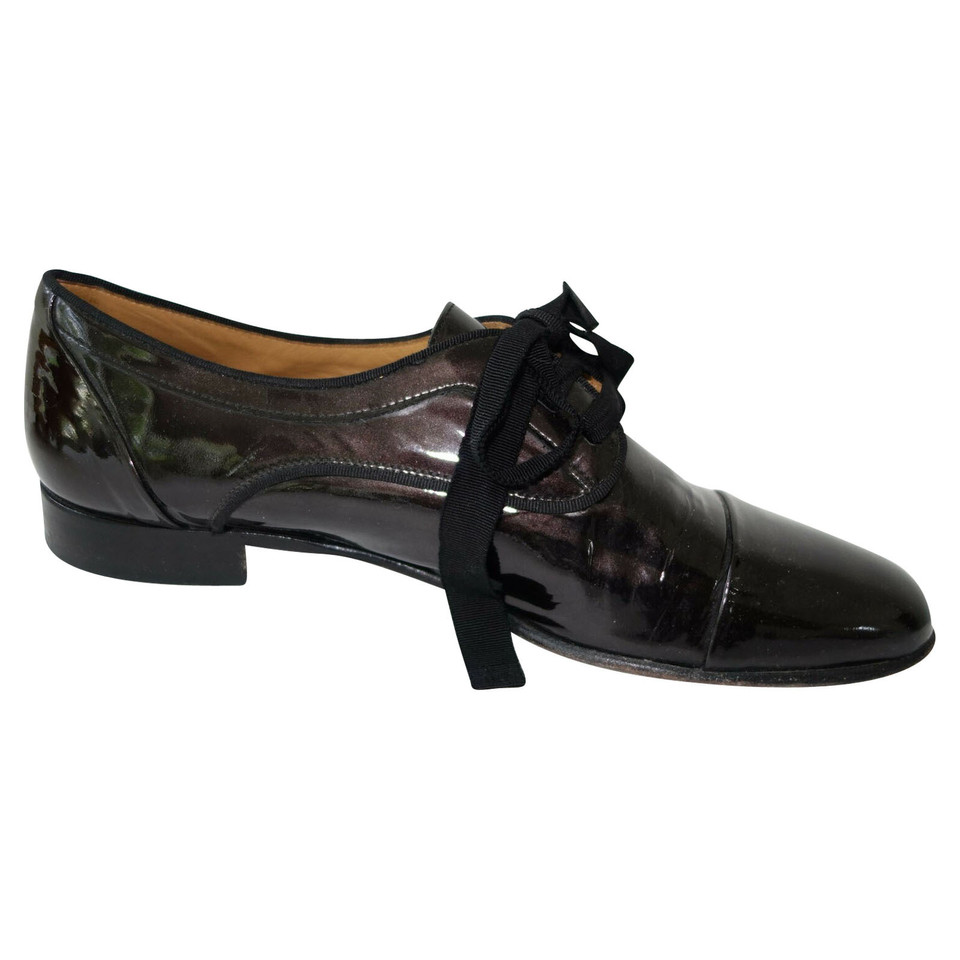Lanvin For H&M Lace-up shoes Patent leather in Black