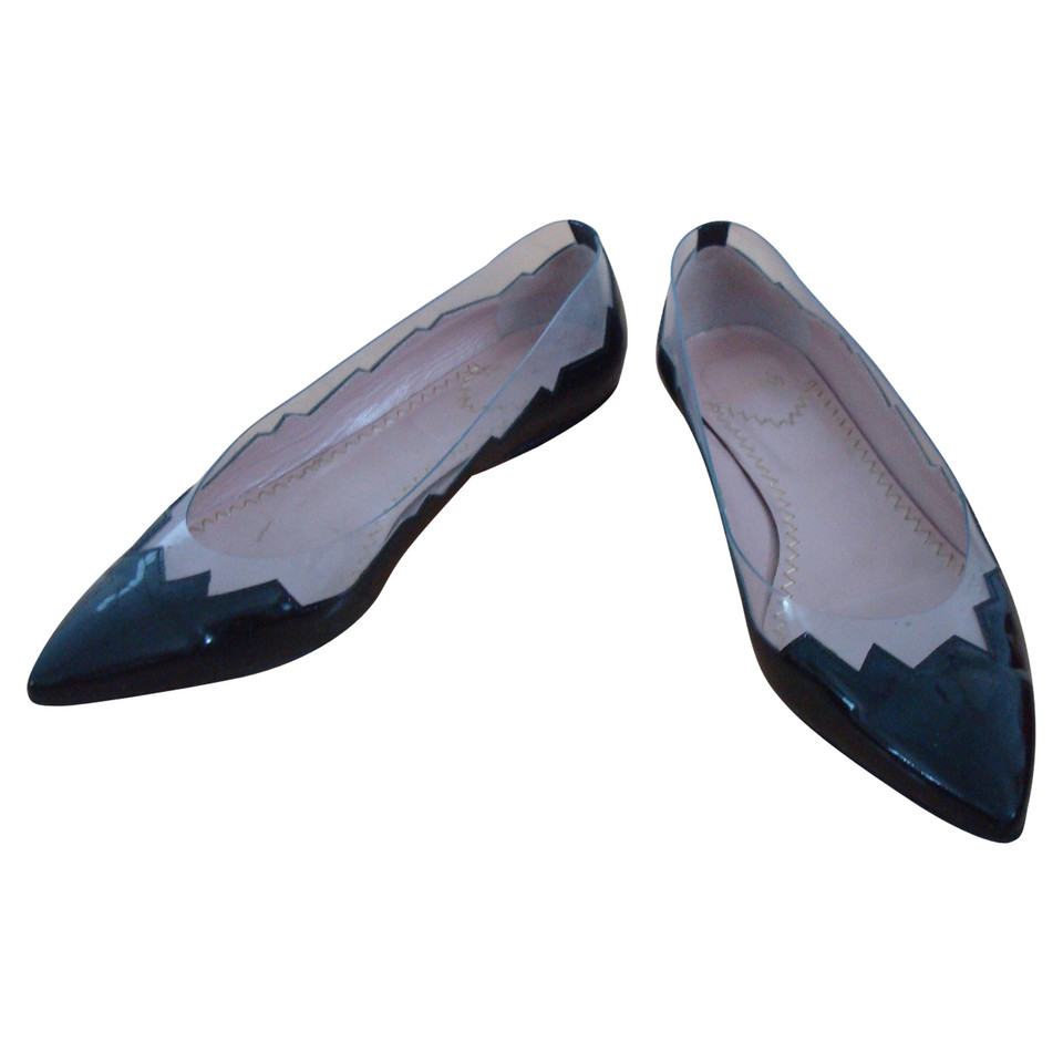 Moschino Slippers/Ballerinas Patent leather in Black