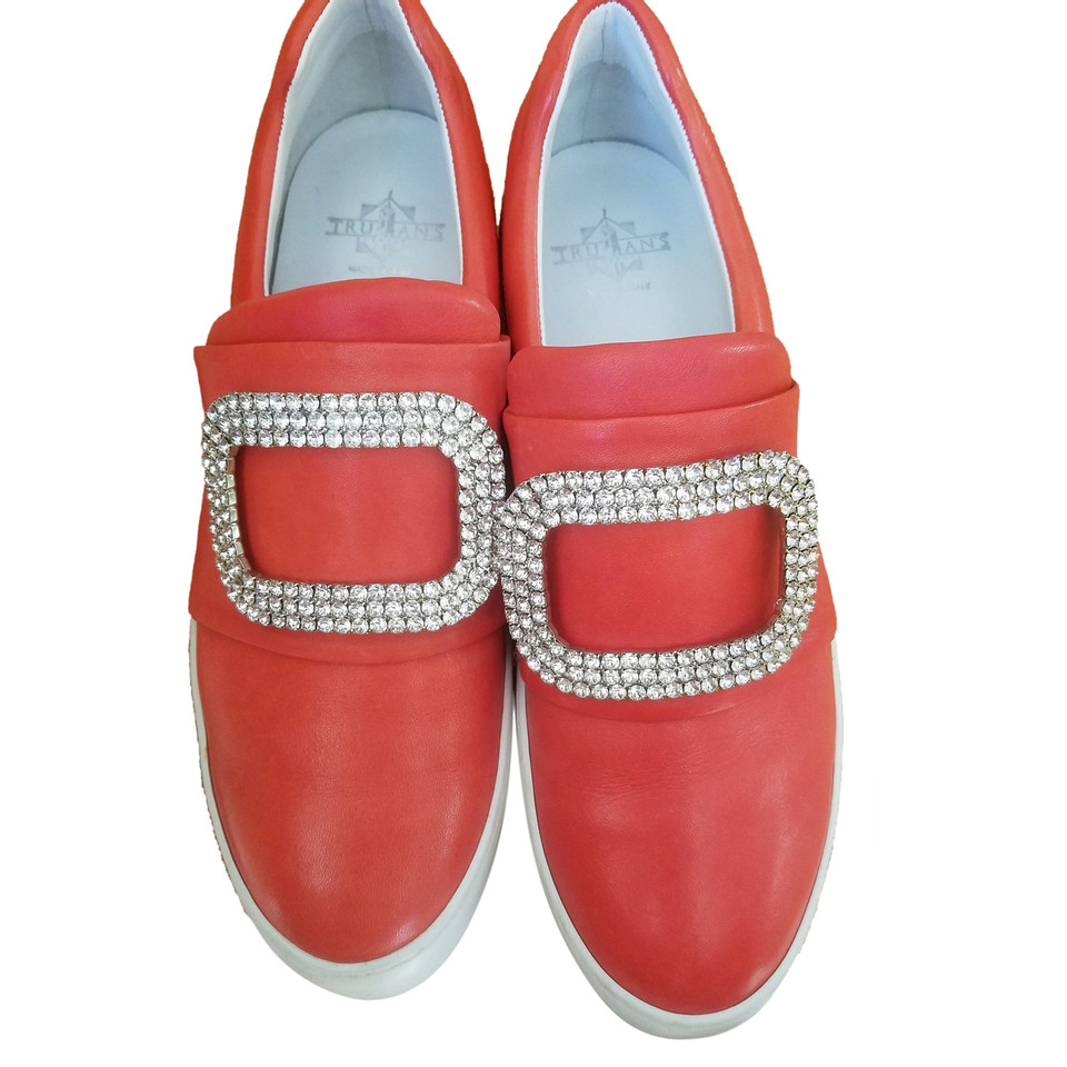 Truman's Slipper/Ballerinas aus Leder in Rot