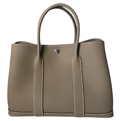 Hermès Garden Party 30 aus Leder in Beige