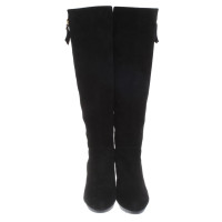 Stuart Weitzman bottes en daim en noir