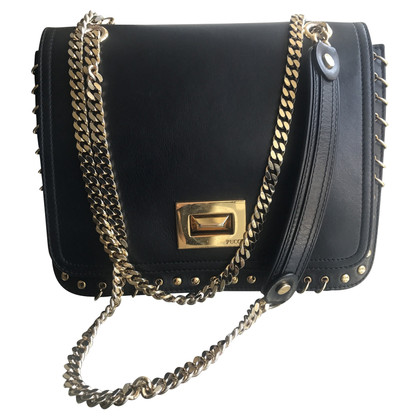Emilio Pucci Shoulder bag Leather in Black