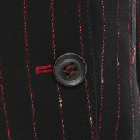 Escada Pinstripe suit in black / red