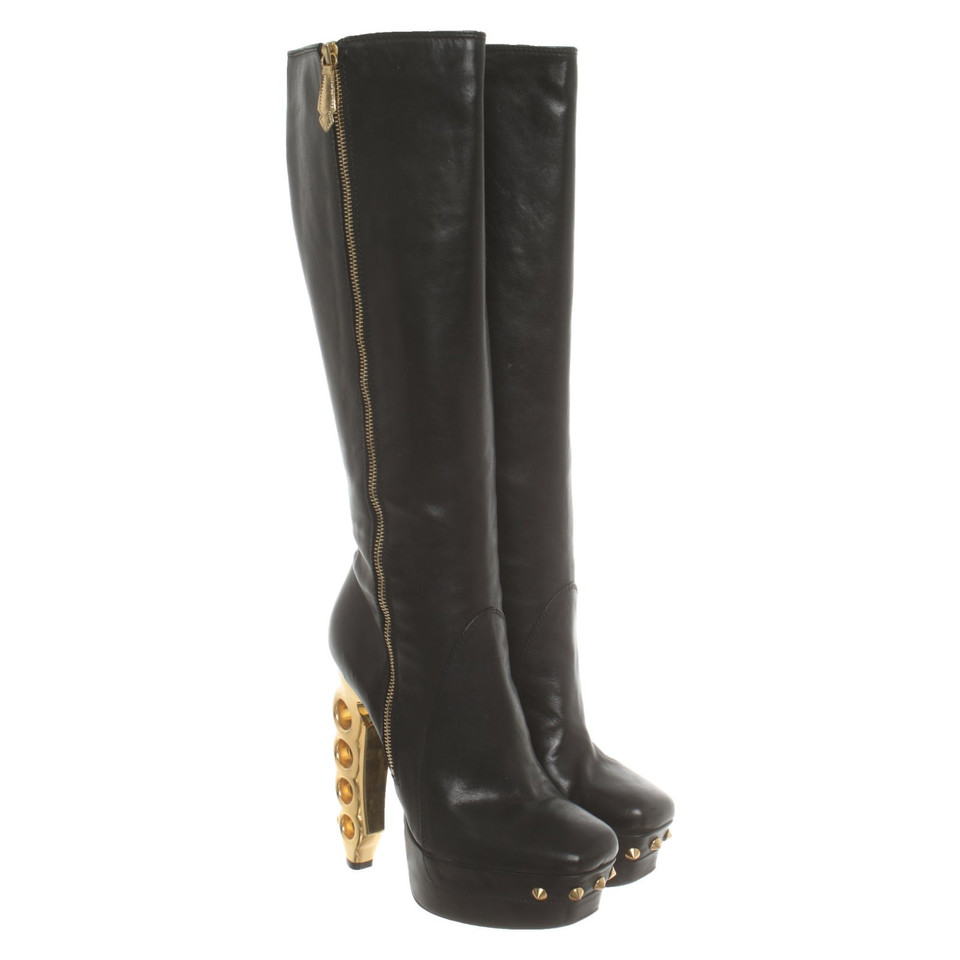 Dsquared2 Boots Leather in Black