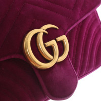 Gucci GG Marmont Flap Bag Normal in Fuchsia