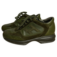 Hogan Chaussures de sport en Cuir en Vert