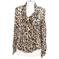 L.K. Bennett Silk blouse with animal pattern