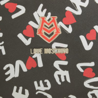 Moschino Love Täschchen/Portemonnaie aus Wildleder in Schwarz