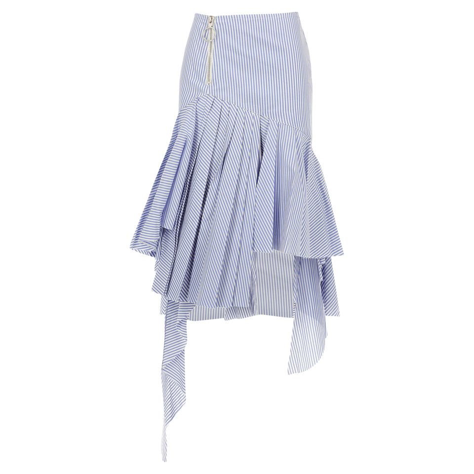 Off White Skirt Cotton in Turquoise