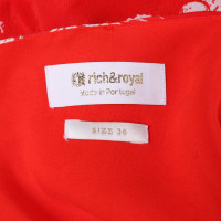 Rich & Royal Robe en Viscose en Rouge