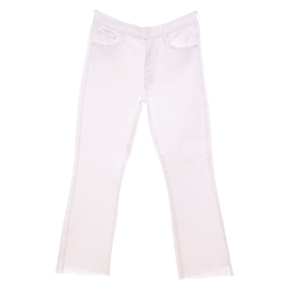 Mother Jeans in Cotone in Bianco