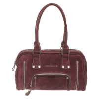 Longchamp Handtasche aus Wildleder in Violett