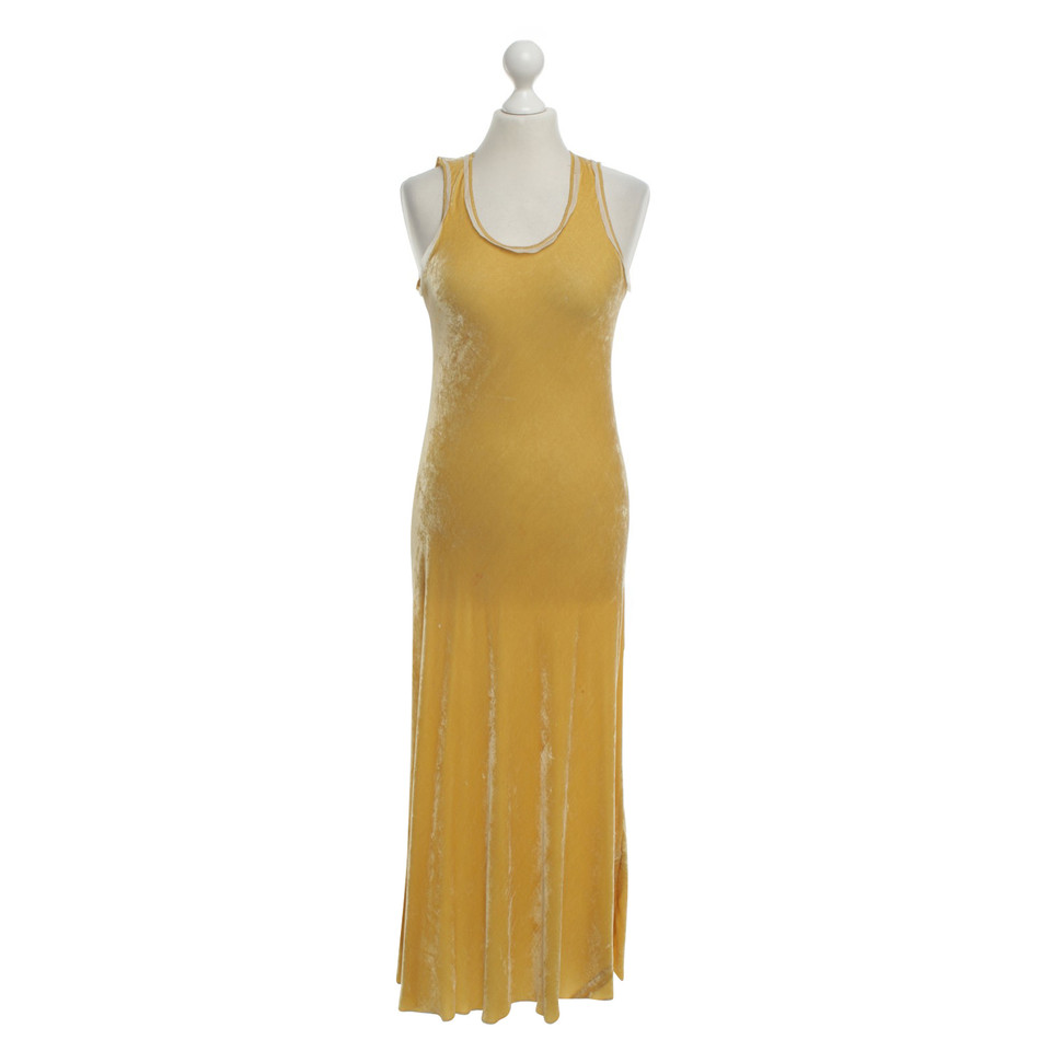 Marithé Et Francois Girbaud Velvet dress in mustard yellow