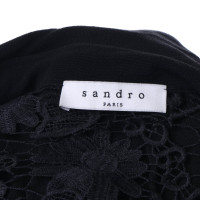 Sandro Kanten jurk in zwart