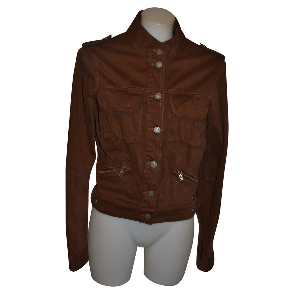 John Galliano Jacket/Coat Cotton in Brown