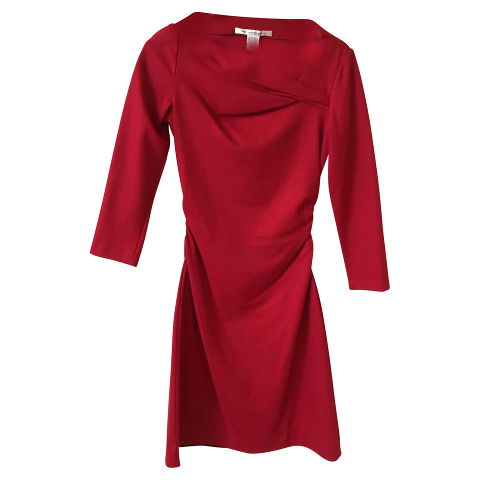 Diane Von Furstenberg Dress Wool in Red