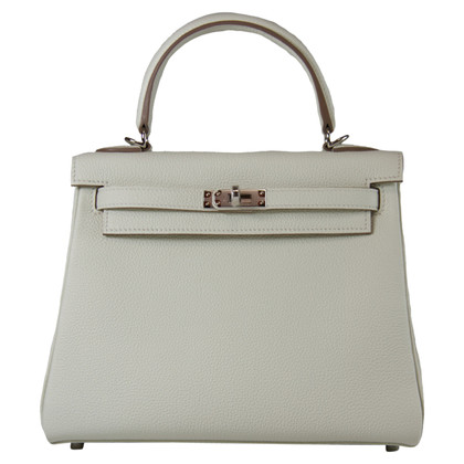 Hermès Kelly Bag 25 Leather in White