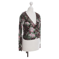 Blumarine Wrap-ronde vest met een bloemmotief