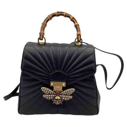 Gucci Queen Margaret Handbag aus Leder in Schwarz