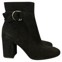 Gianvito Rossi Black suede ankle boots