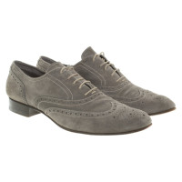 Santoni Scarpe stringate in Pelle scamosciata in Grigio