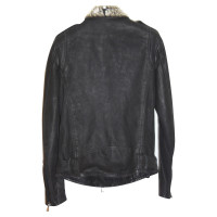 Balmain Jacket/Coat Leather in Black