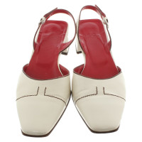 Hugo Boss Pumps/Peeptoes Leather in Cream