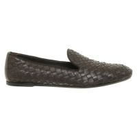 Bottega Veneta Slipper/Ballerinas aus Leder in Braun