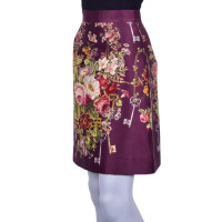 Dolce & Gabbana Skirt Silk in Bordeaux