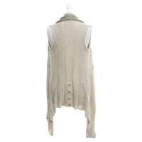 Alice + Olivia Knitted vest in beige / chrome