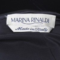 Marina Rinaldi Pantalon en velours bleu nuit
