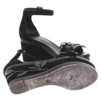 Hermès Platform sandalen in zwart