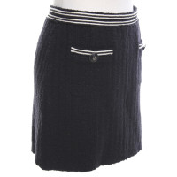 Chanel Brei rok in zwart / Cream