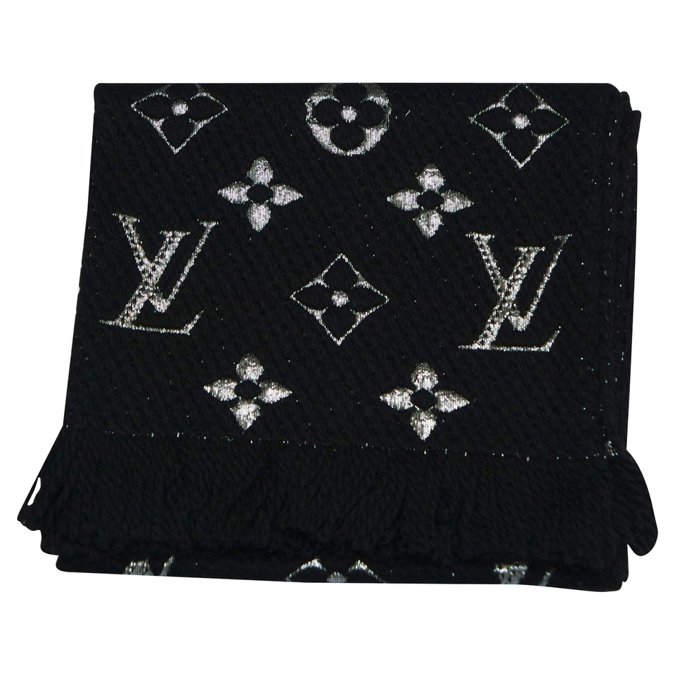 Louis Vuitton Logomania aus Wolle in Schwarz