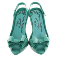 Vivienne Westwood peep toes slingback in turchese